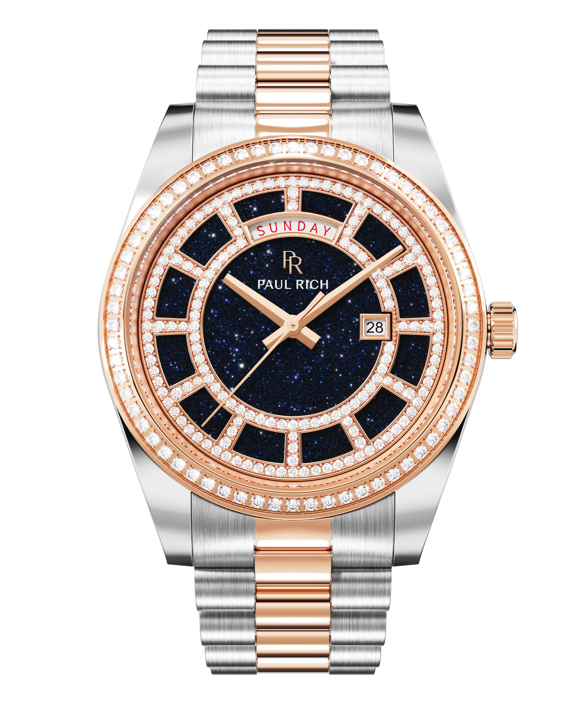 Crown Legacy Silver Rose Gold - Aventurine Blue